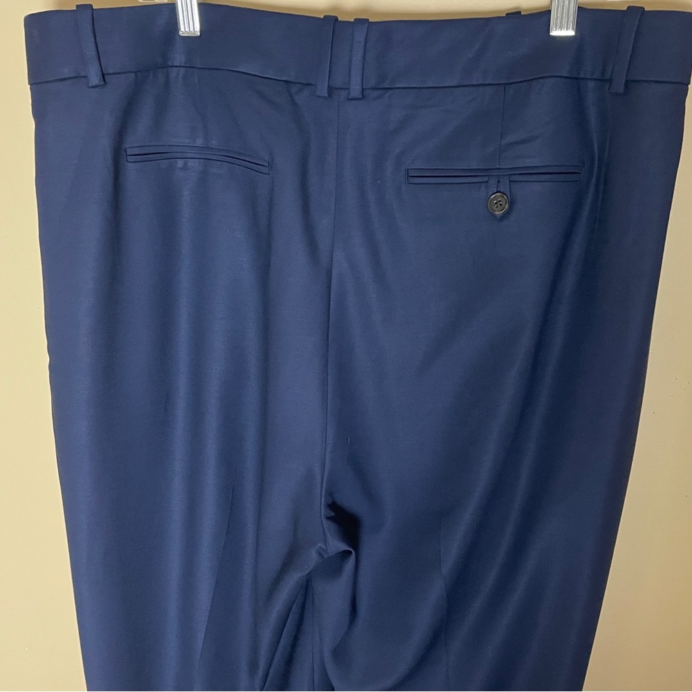J. Crew Navy Essential Pants 16 Pleated Straight Leg City Twill Office BR709 NWT - Picture 8 of 11